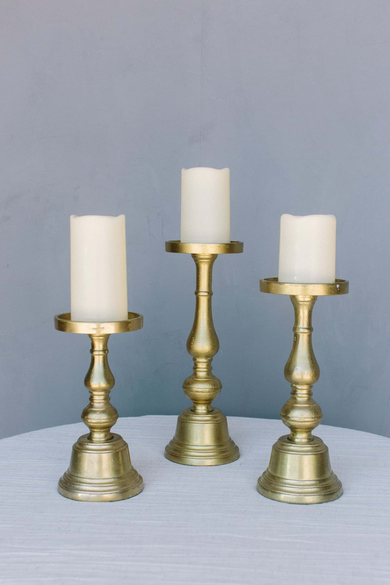 Picture of Premium Gold Candle Set of 3