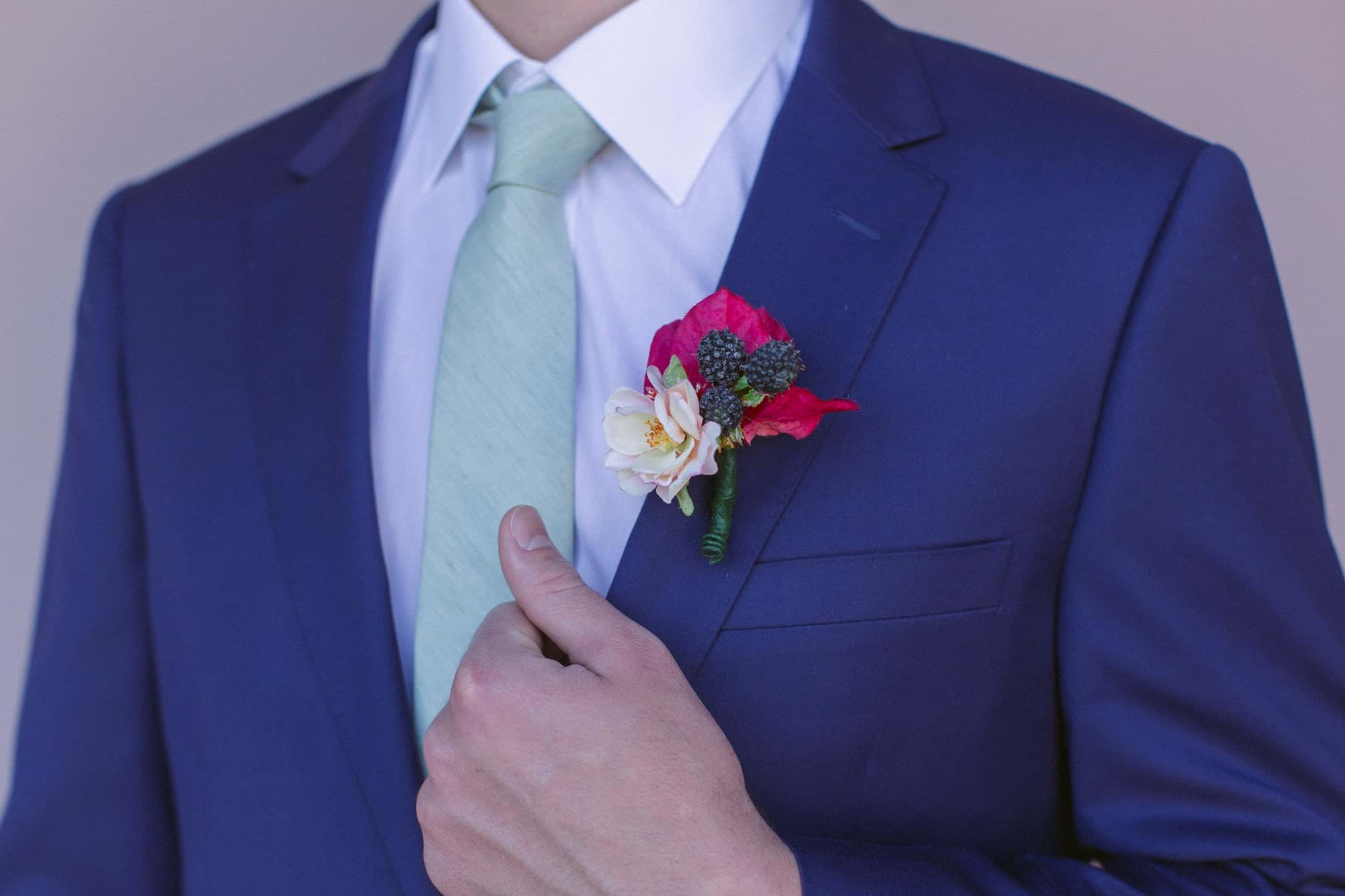 Faux Peach and Pink Boutonniere | Something Borrowed BloomsPremium Silk ...