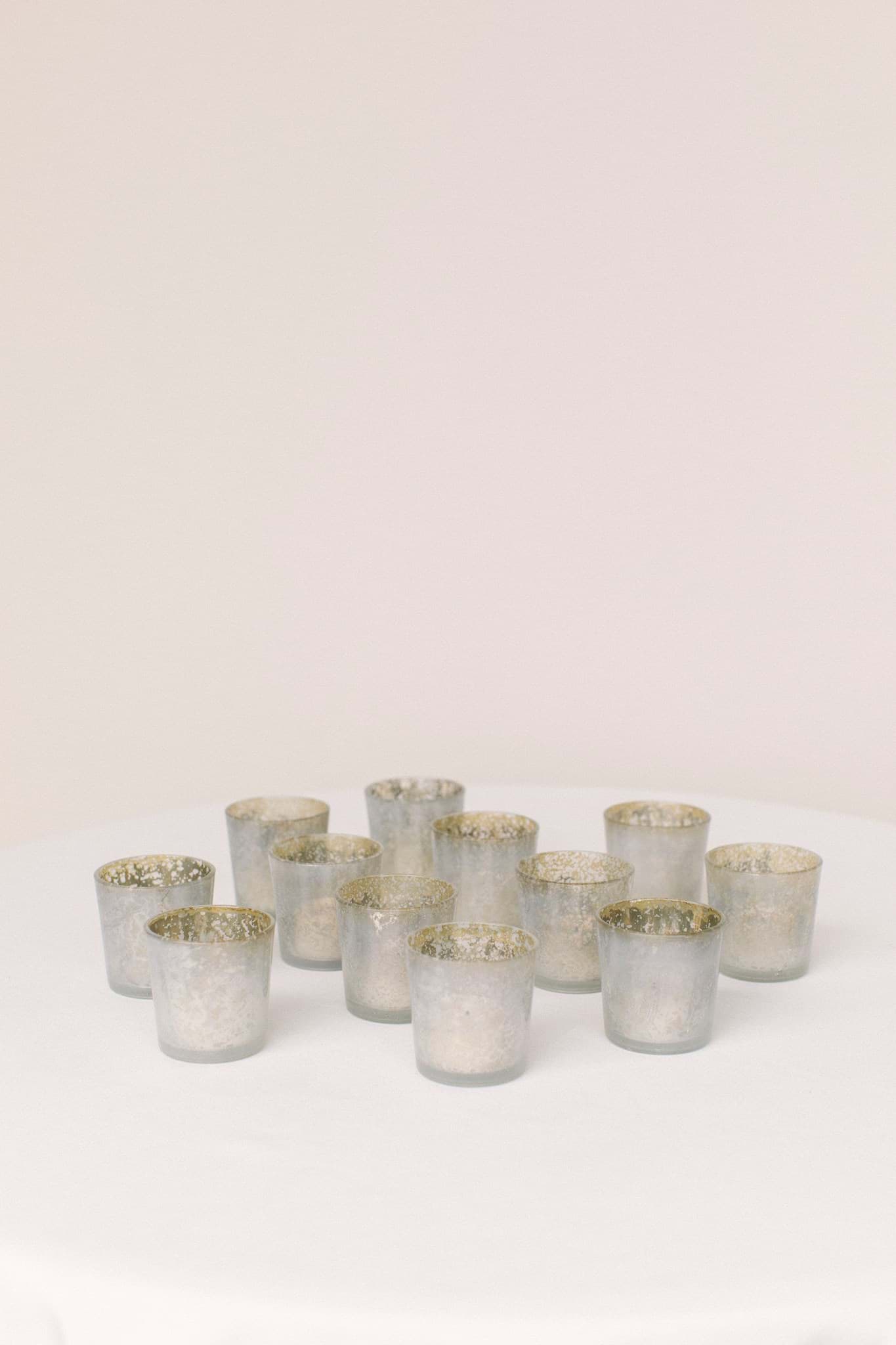 Picture of White Glass Votives (Set of 12)