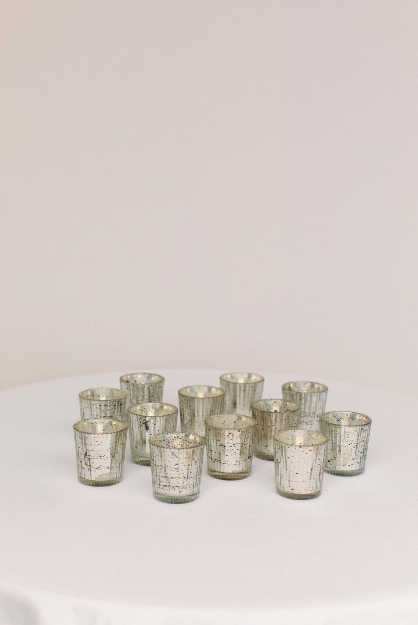 Picture of Silver Glass Votives (Set of 12)