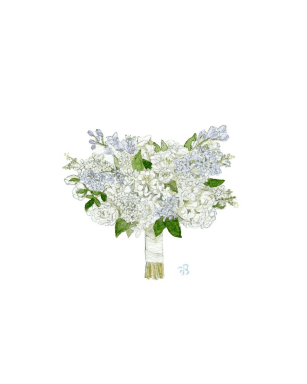 Picture of Millie Hand-tied Watercolor Print