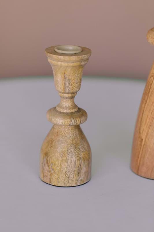 Picture of Mango Wood Candlesticks (Set of 2)