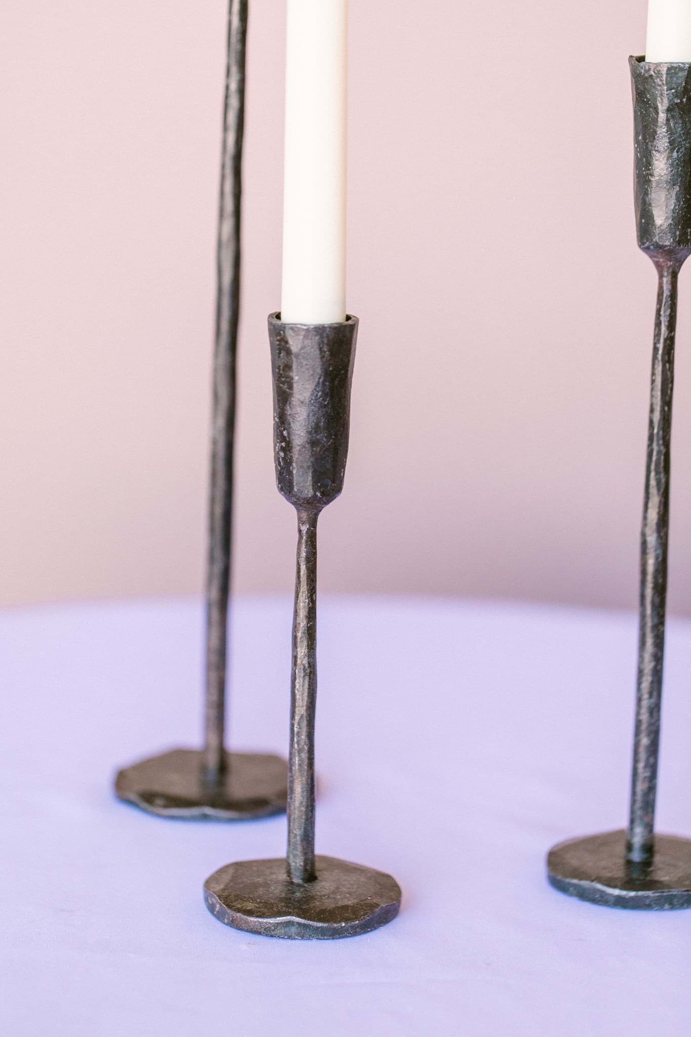 Black Iron Candlesticks Set of 3 Something Borrowed