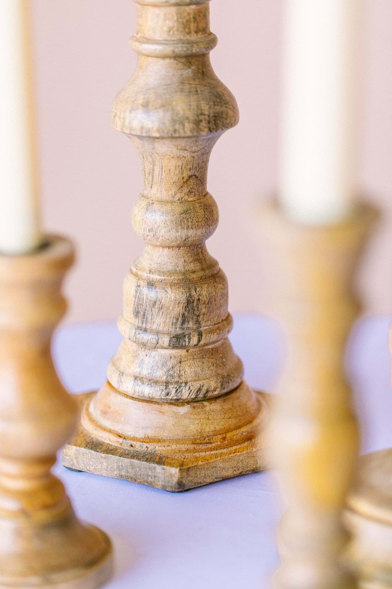 Picture of Wooden Candlesticks (Set of 5)