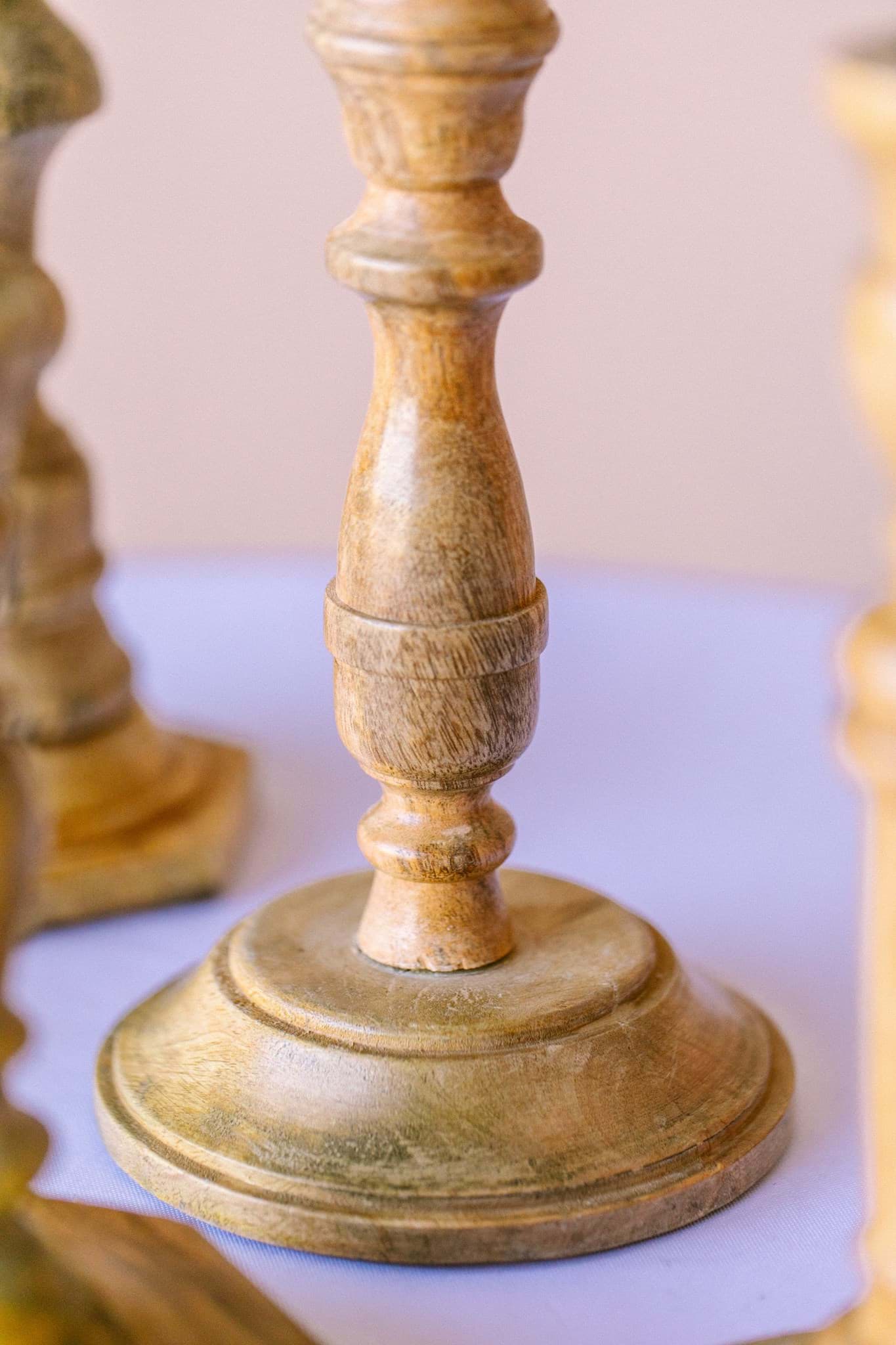 Picture of Wooden Candlesticks (Set of 5)