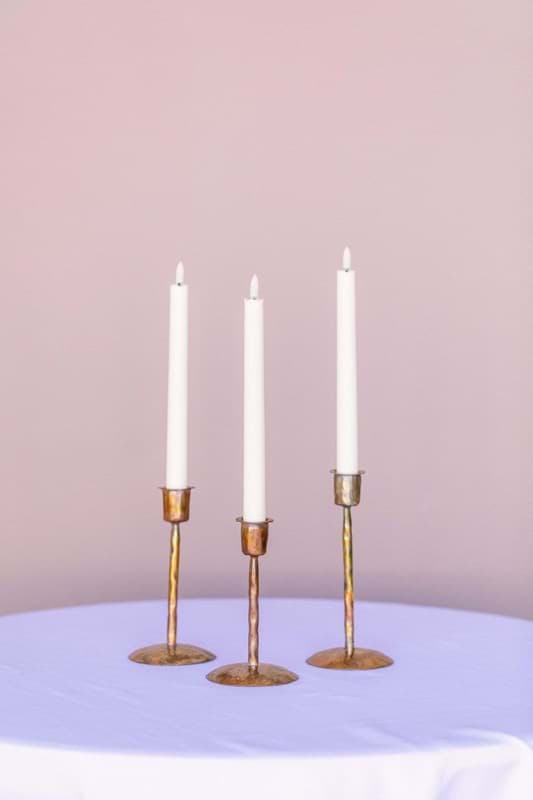 Picture of Burnt Copper Candlesticks Set of 3