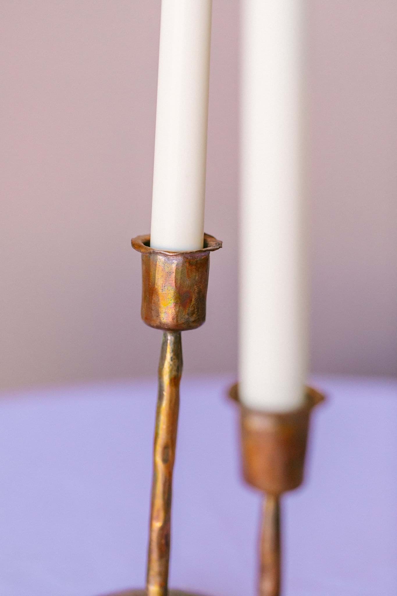 Picture of Burnt Copper Candlesticks Set of 3
