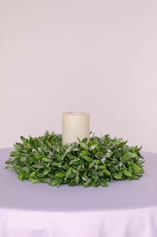 Picture of Flocked Sage Candle Ring Set