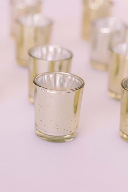 Picture of Mercury Gold Glass Votives (Set of 12)