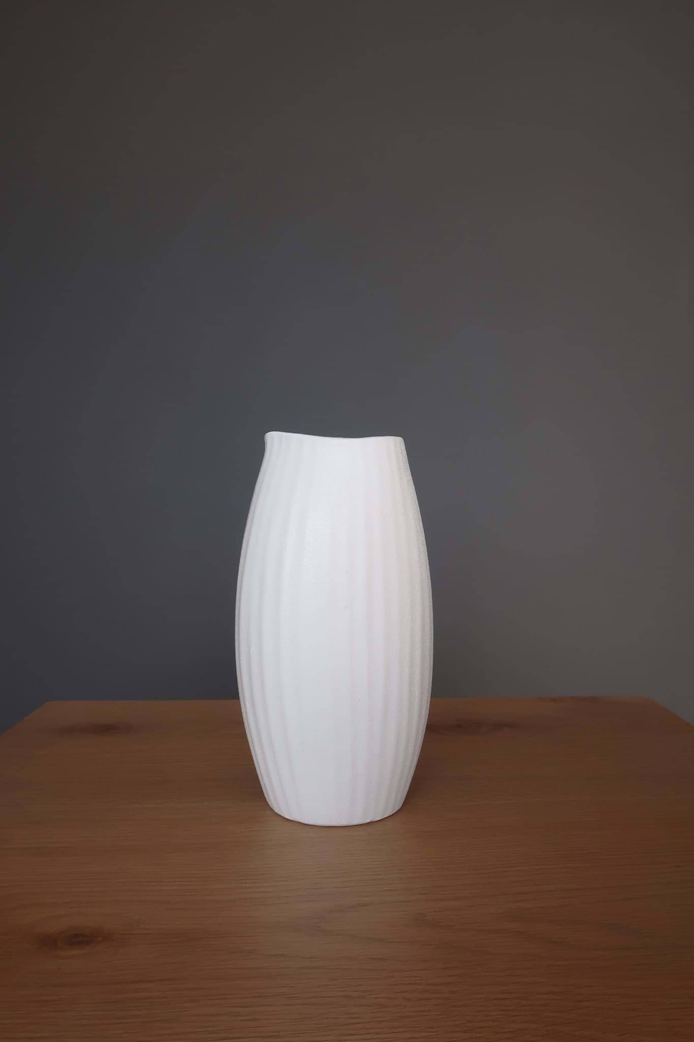 Picture of Ribbed White Vase