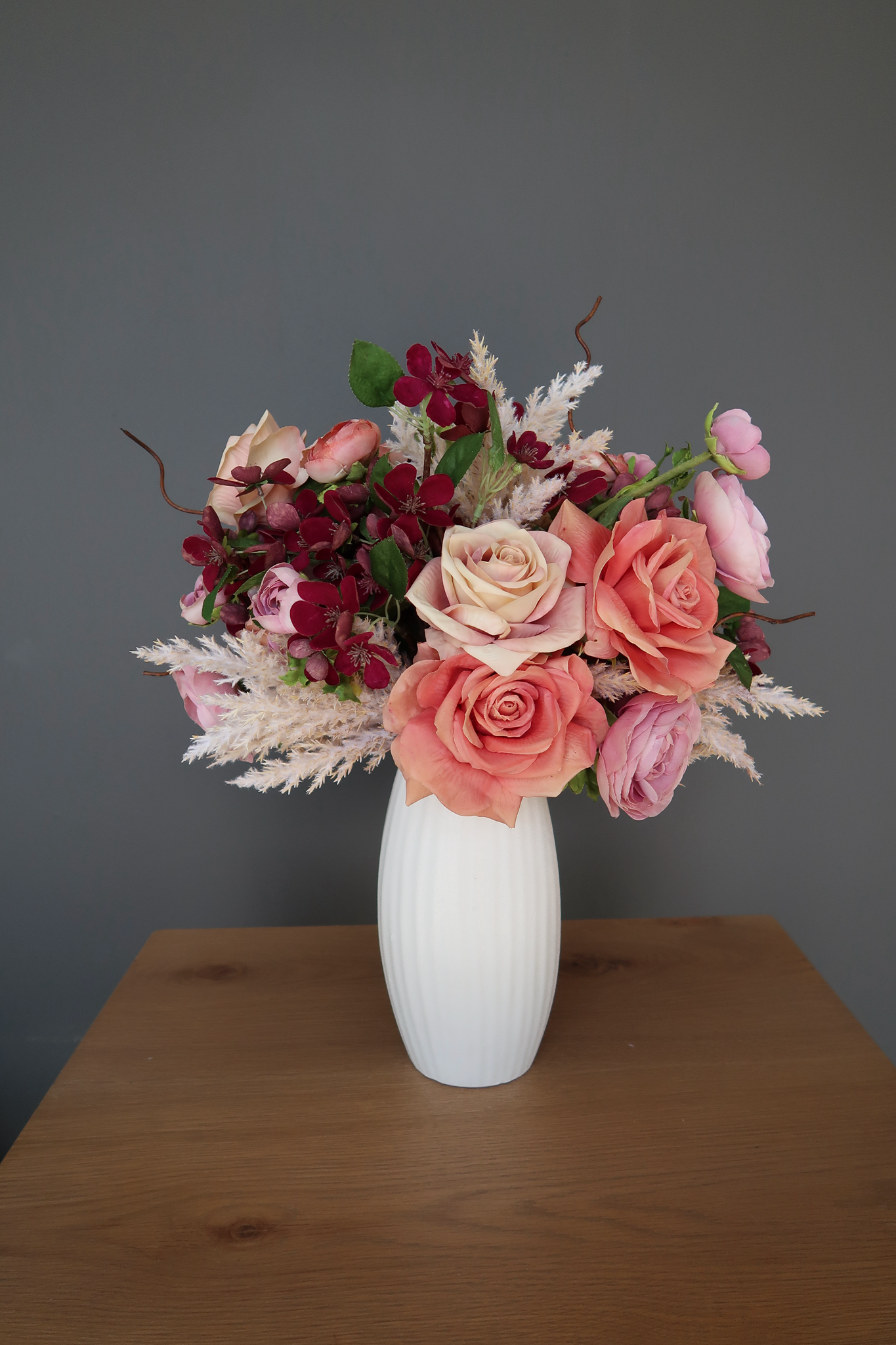 Picture of Ribbed White Vase