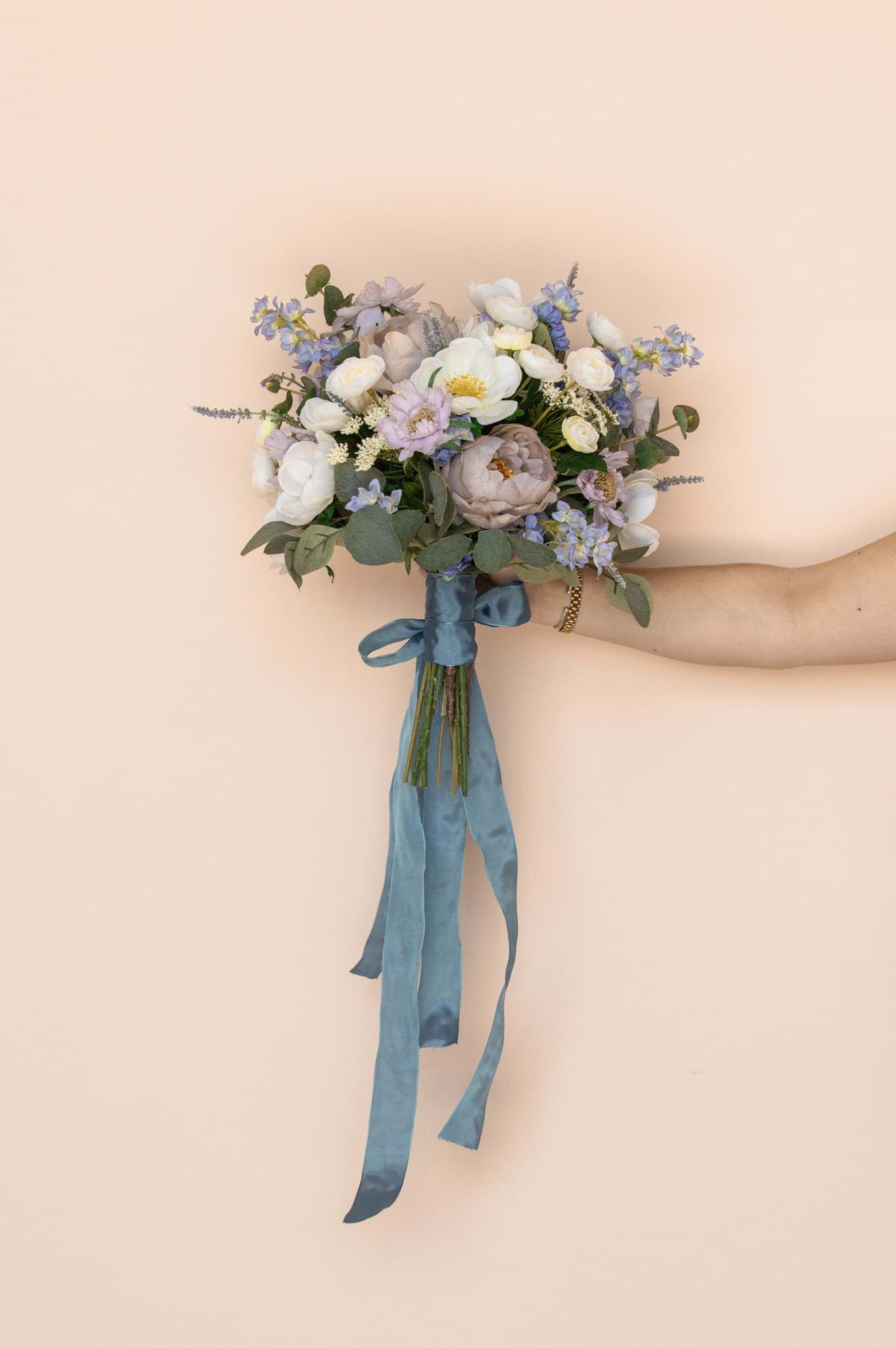 Picture of French Wired Ribbon - Steel Blue