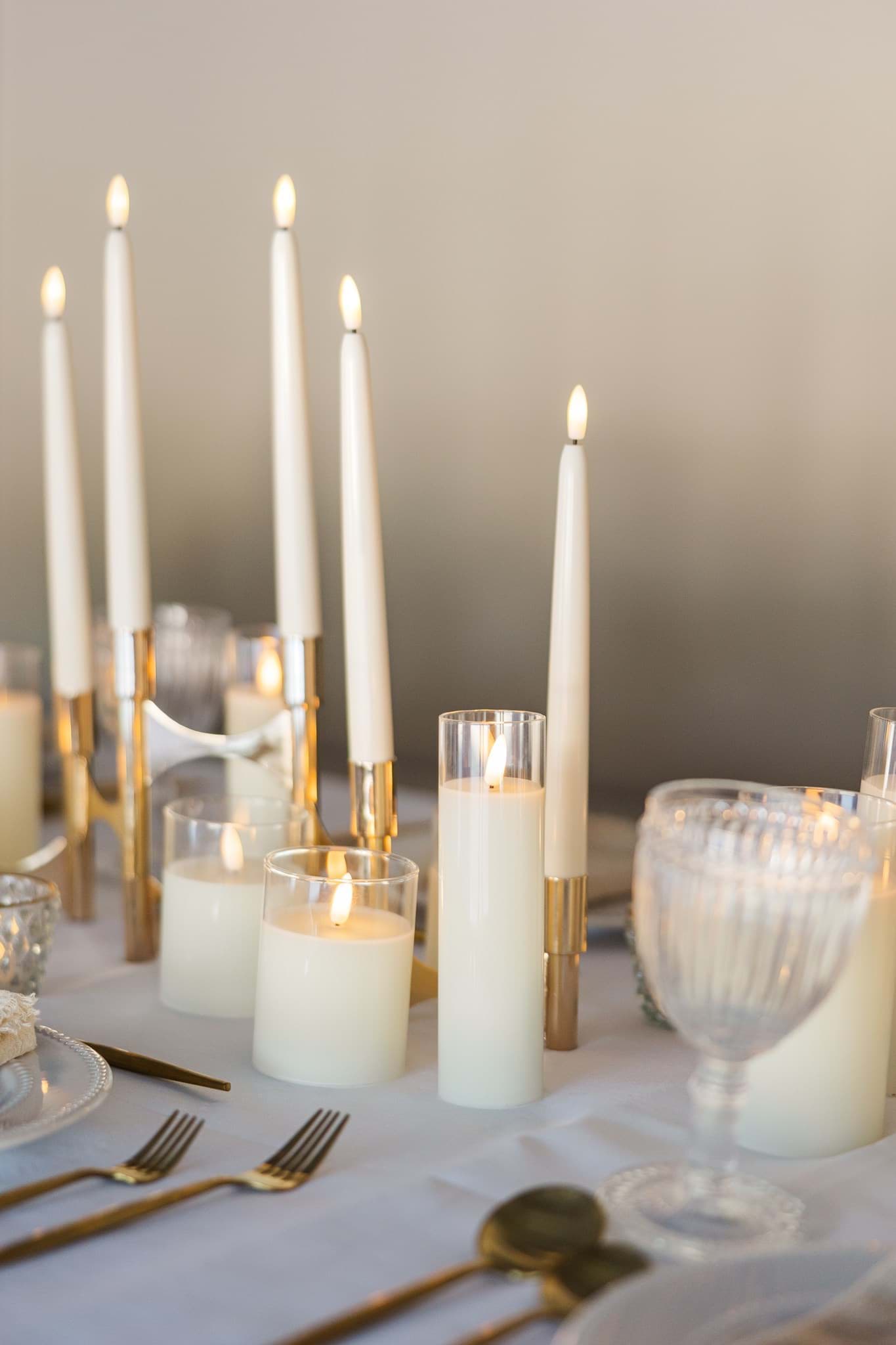 Picture of Medium Glass Pillar Candle (Set of 6)